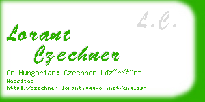 lorant czechner business card